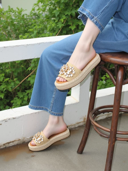 Damskie Klapki DIVAGLAM GOLD