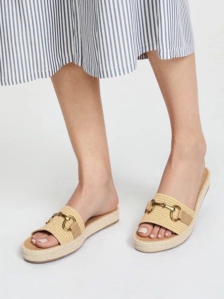 Nina Platform Sandals Beige
