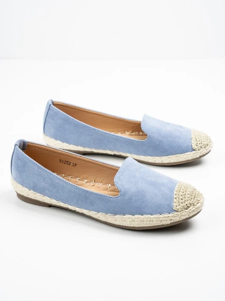 Modne espadryle damskie w kolorze Celeste