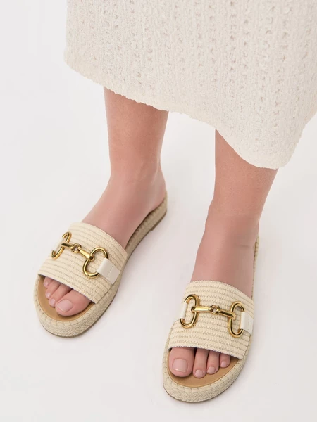 Nina Platform Sandals Beige
