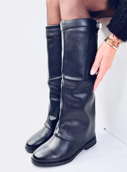 Kozaki z podwójną cholewką ANNSE BLACK