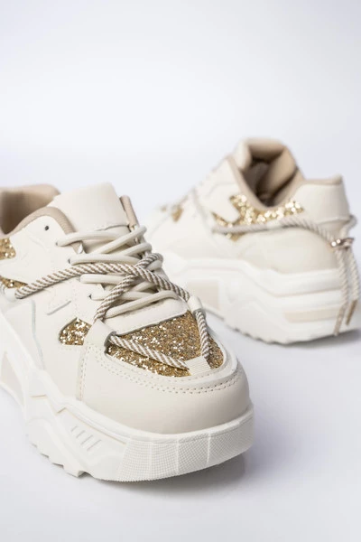 Damskie Sneakersy – Złote LUMIA BEIGE
