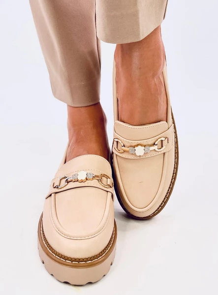 Mokasyny na platformie NIVETTI BEIGE