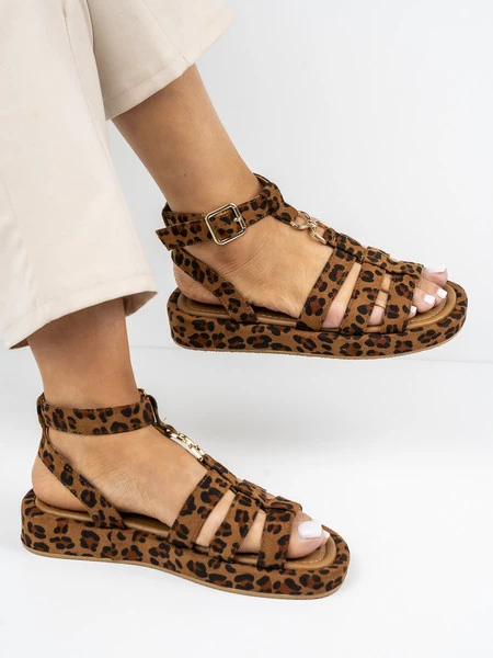 Buty damskie eleganckie w kolorze Leopard