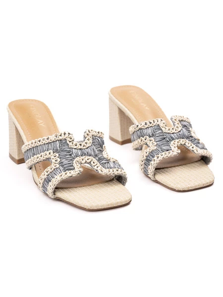 Damskie Klapki na Obcasie LUMINA BLUE