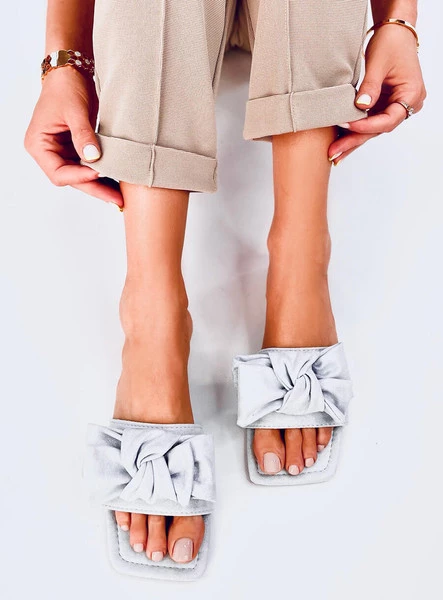 Klapki z kwadratową podeszwą NISHA BLUE