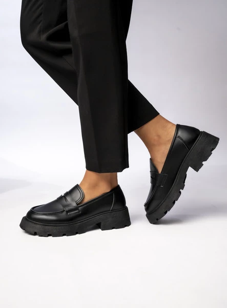 Damskie Mokasyny VIA GIULIA NERO