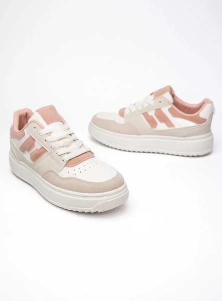 Damskie Sneakersy NORVIN – White/Pink