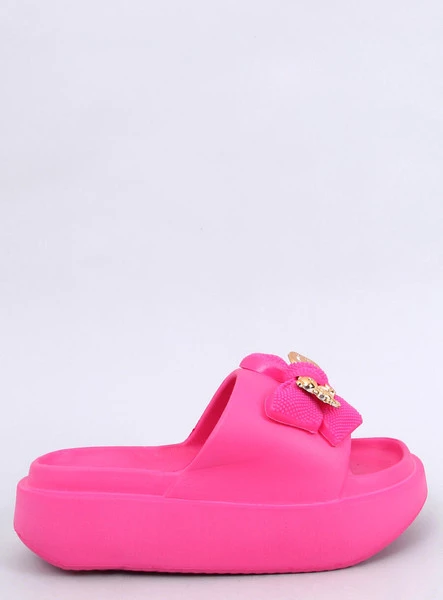 Klapki z misiem LILOO FUKSJA