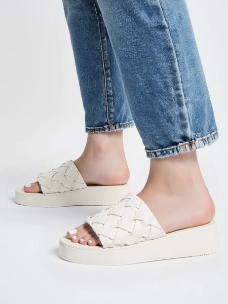 Damskie Klapki NILA WHITE