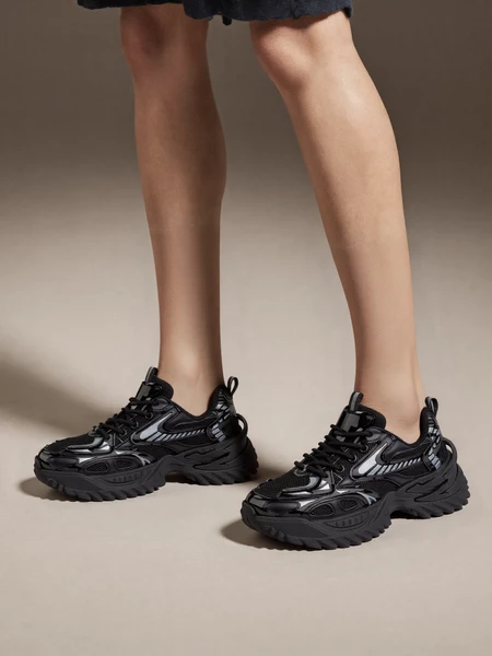 Sneakersy Futurystyczne Czarny