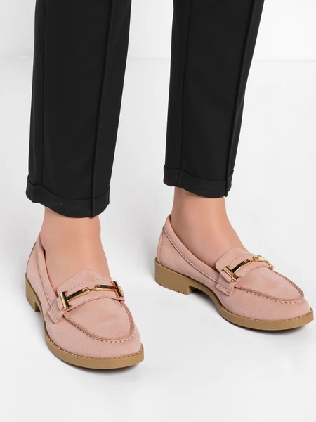 Damskie Loafersy EVANA PINK – Dziewczęcy Styl i Eleganckie Detale