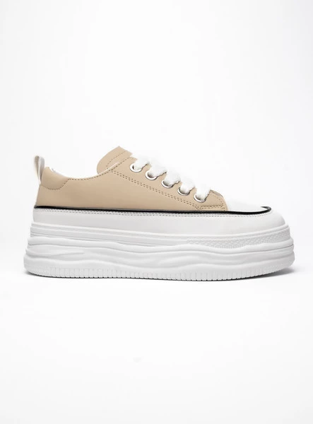 Damskie Sneakersy PLATFORMIA – Khaki