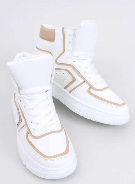 Trampki za kostkę LEIA WHITE/BEIGE