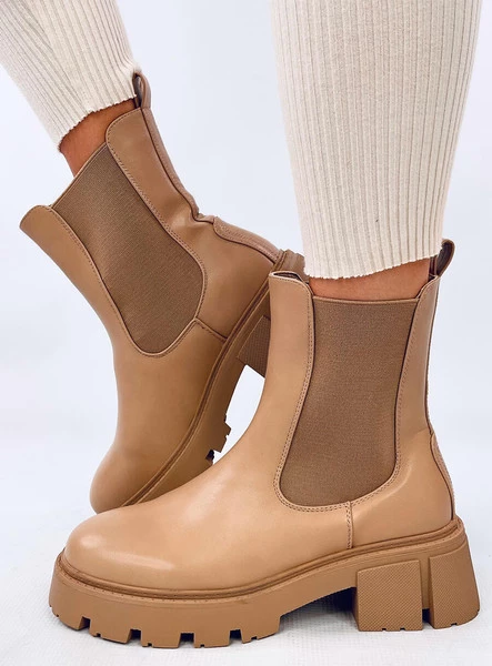 Sztyblety z wysoką cholewką RUMER KHAKI